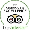 TripAdvisor Certificate of Excellence 2016